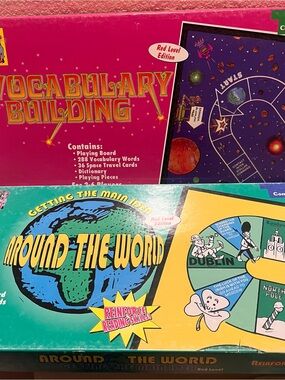 Around The World Vocabulary Building Board Game Set Educational Language